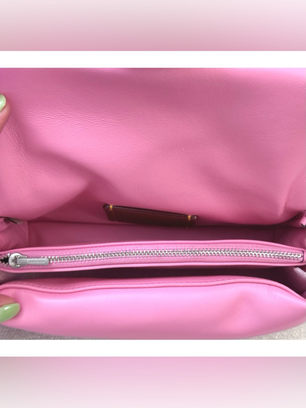 COACH “The Summer I Turned Pretty” Pillow Tabby Shoulder Bag 20, VIVID PINK - Picture 8 of 16